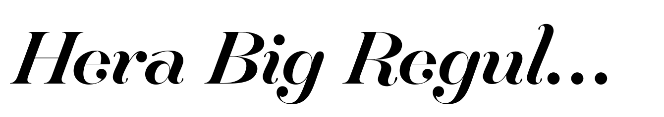 Hera Big Regular Italic